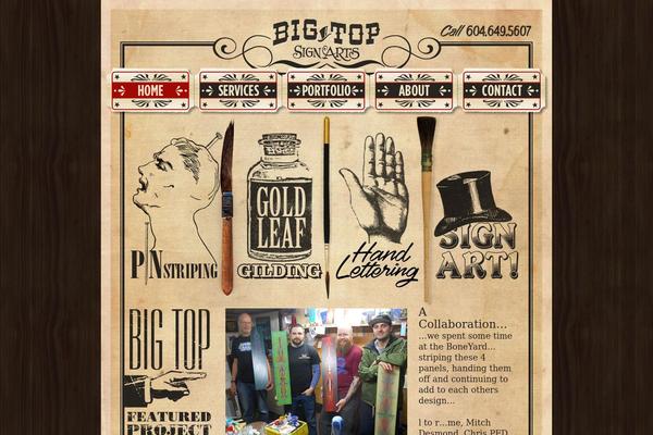 bigtop theme websites examples