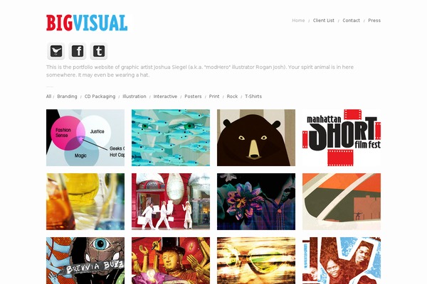 bigvisual.net site used Garnish