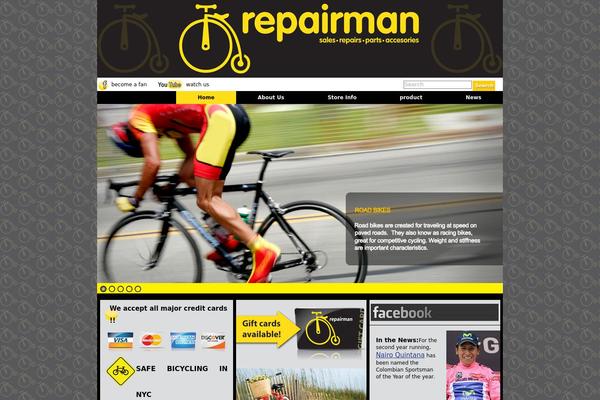 Bike theme site design template sample