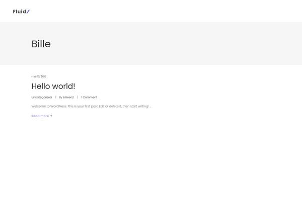 Fluid theme site design template sample