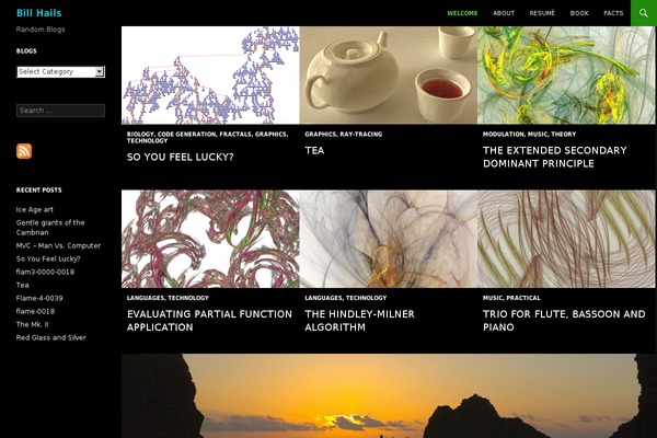Twenty Fourteen theme site design template sample