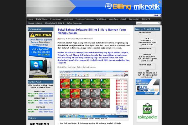 billingmikrotik.com site used Eximius