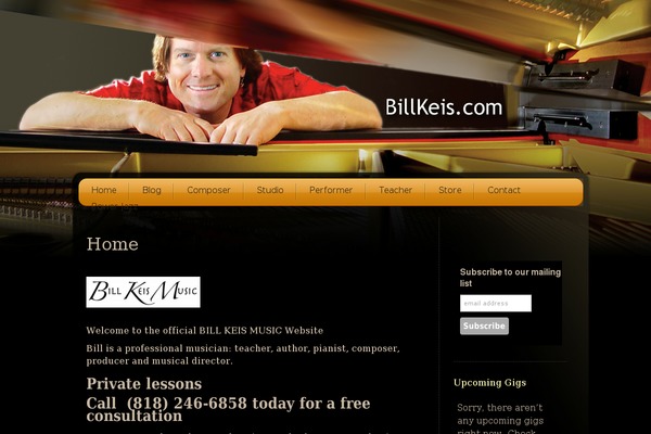 Site using Gigs Calendar plugin