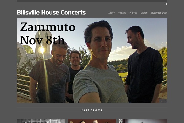 billsvillehouseconcerts.com site used Slate