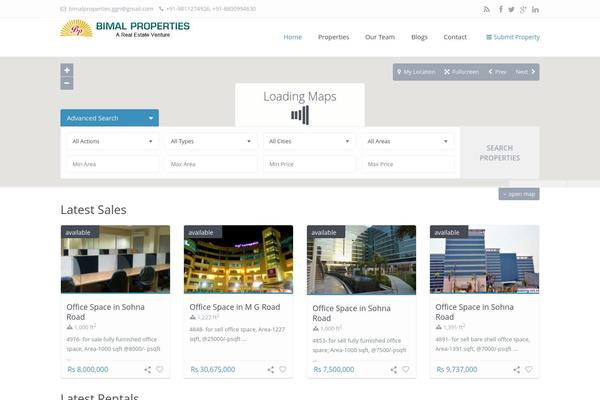 WP Residence theme site design template sample