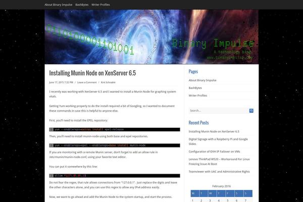 Infinity theme site design template sample