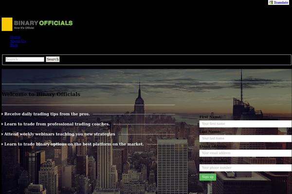 Tradingtheme theme site design template sample