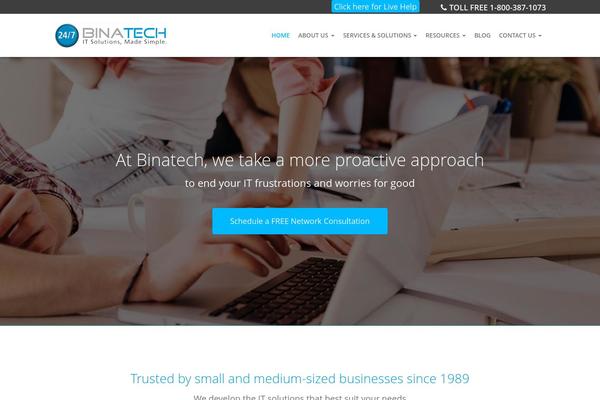 Phoenix Child theme site design template sample