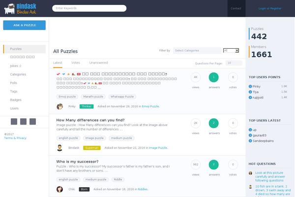 Site using WPQA plugin