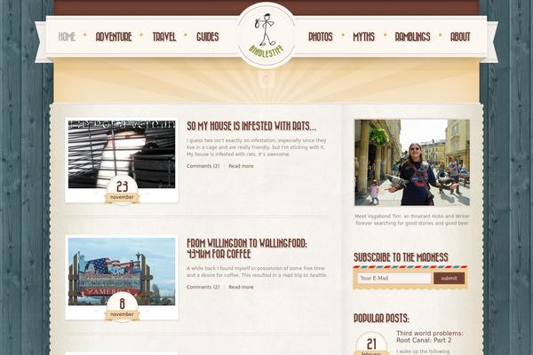 Retro theme site design template sample