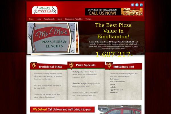 Pizza theme site design template sample