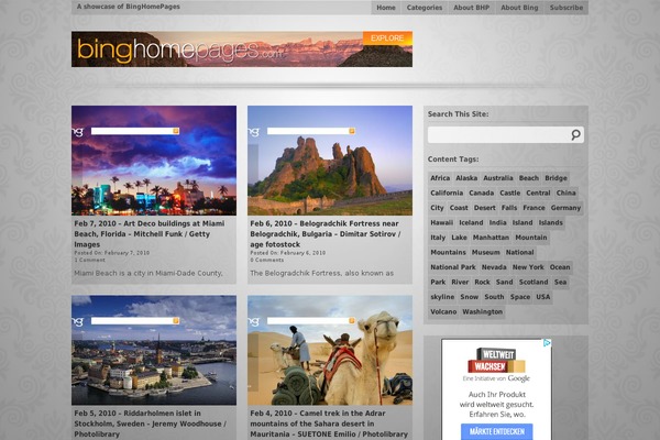 Photographic theme site design template sample