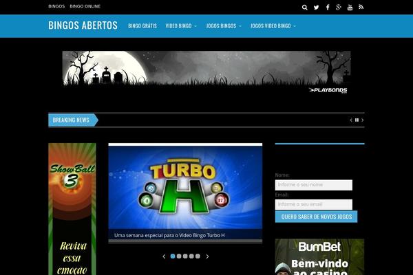 Magazine theme site design template sample