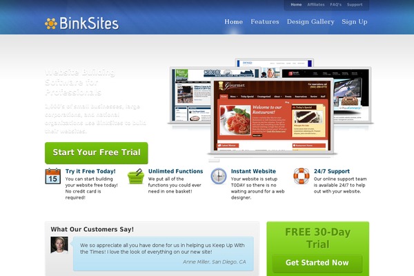 binksites.com site used Saas I