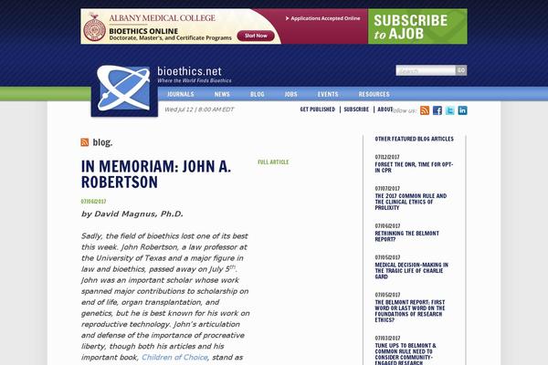 bioethics WordPress theme, websites list used bioethics theme bioethics theme websites examples