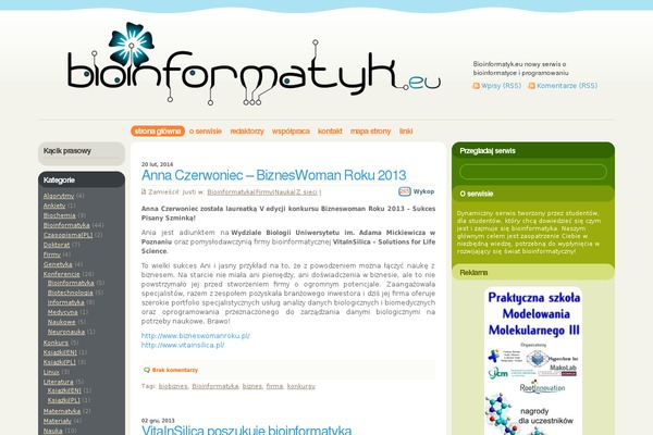bioinformatyk.eu site used Fervens A