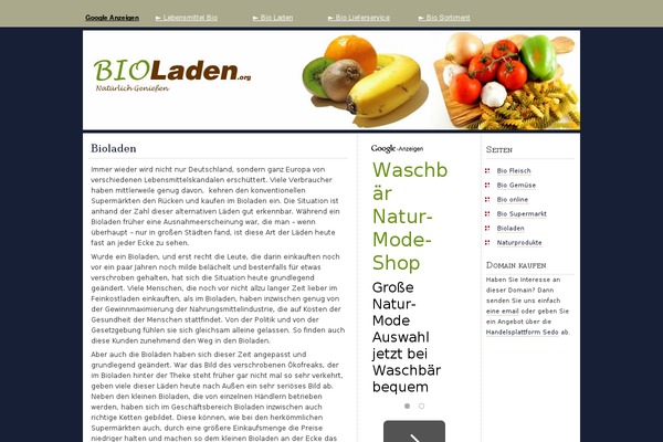 bioladen.org site used Gloriousday