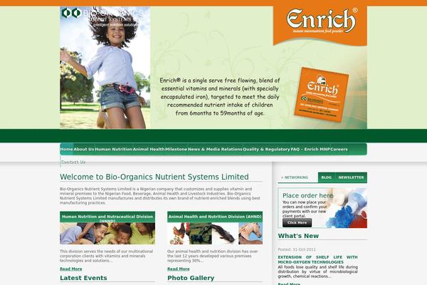 Bio theme site design template sample