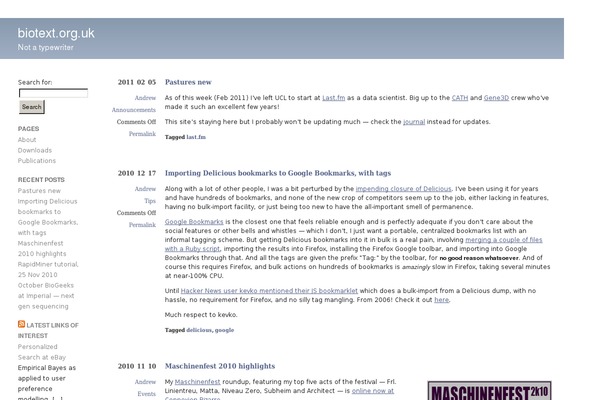 Barthelme theme site design template sample