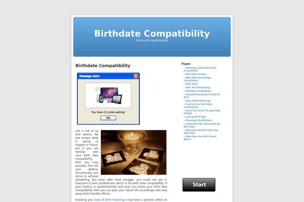 Default theme site design template sample