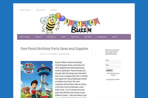 birthdaybuzzin.com site used Lifestyle Pro