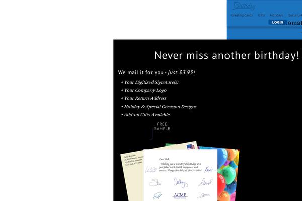 birthdayco.com site used Thrive