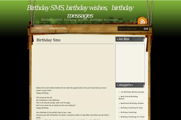 Hanging theme site design template sample