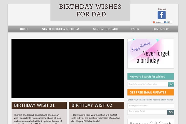 birthdaywishesfordad.net site used Birthday