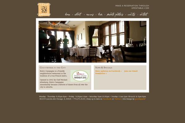 Bistro theme site design template sample