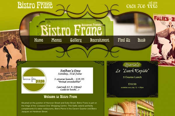 Bistro theme site design template sample