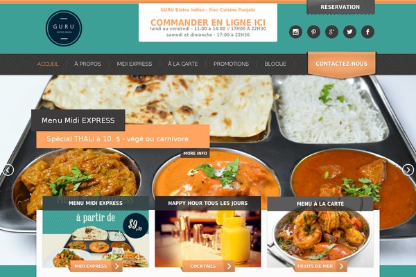 Bistro theme site design template sample