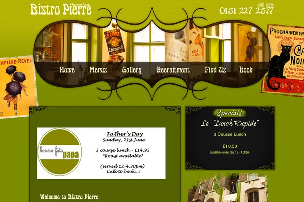 Bistro theme site design template sample