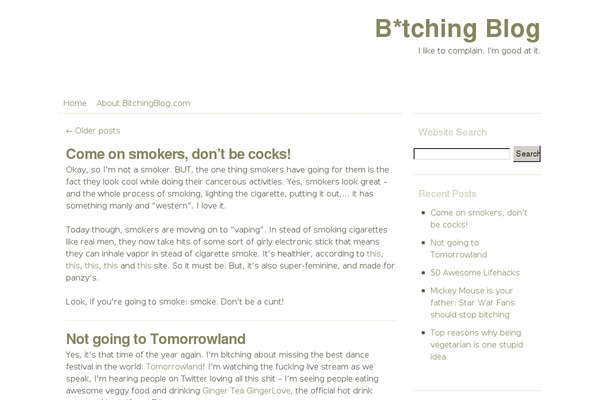 bitchingblog.com site used The Common Blog