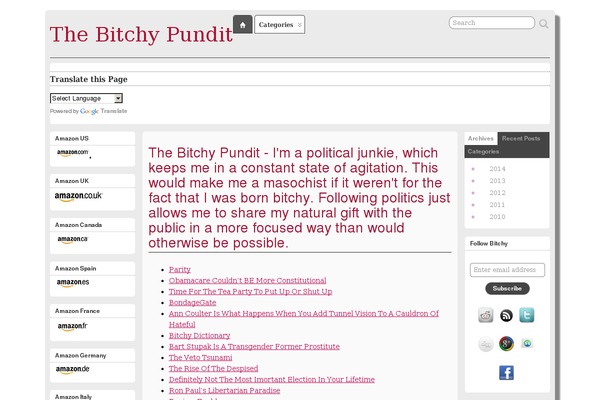 bitchypundit.com site used GeneratePress