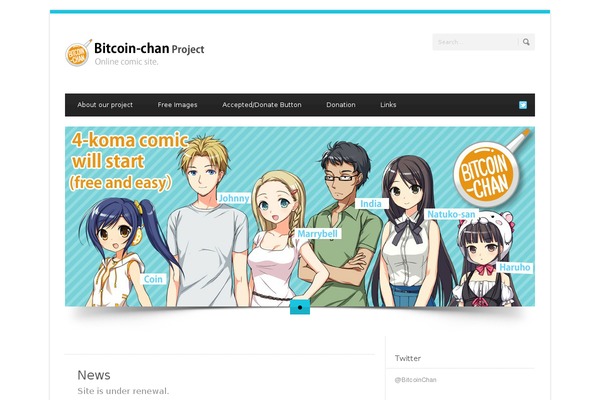 bitcoin-chan.com site used Blue Diamond