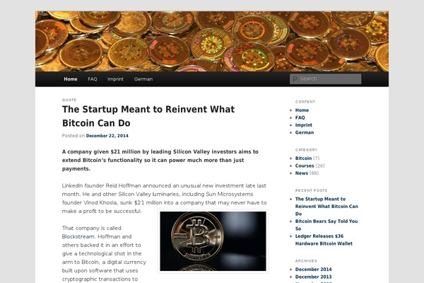 Twenty Eleven theme site design template sample
