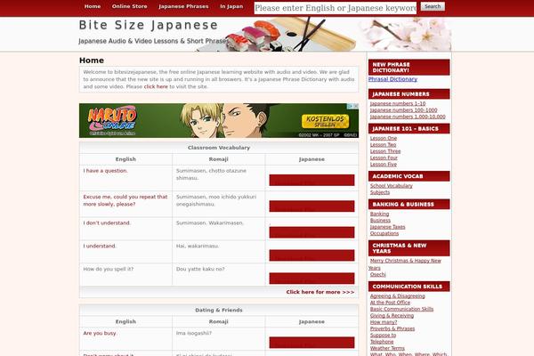 bitesizejapanese.com site used GlossyRed