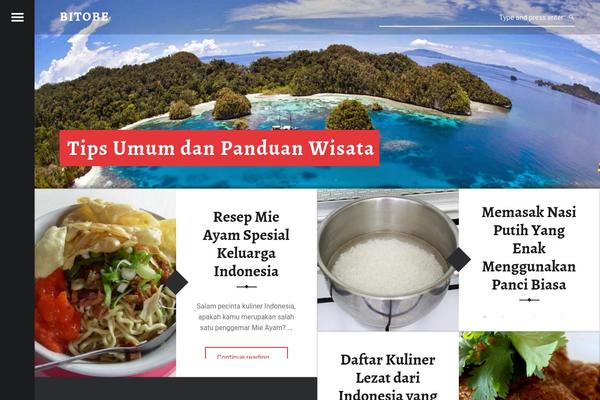 Receptar theme site design template sample