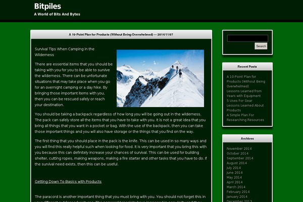 bitpiles.com site used Terminally