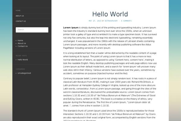 Flat theme site design template sample