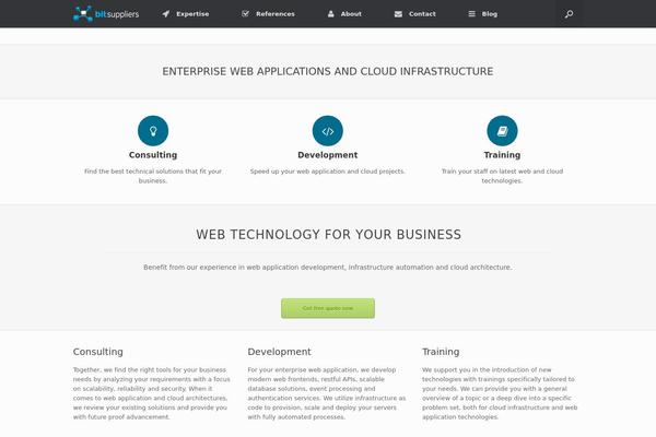 Vantage theme site design template sample