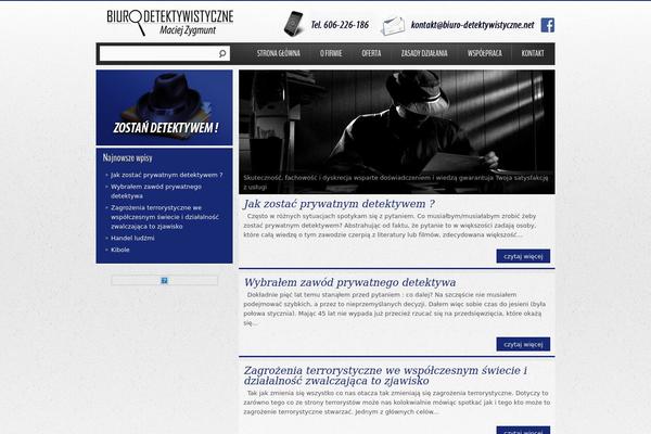 Evolution theme site design template sample