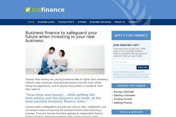 Biz theme site design template sample