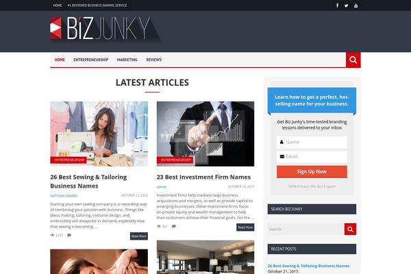 Storm theme site design template sample