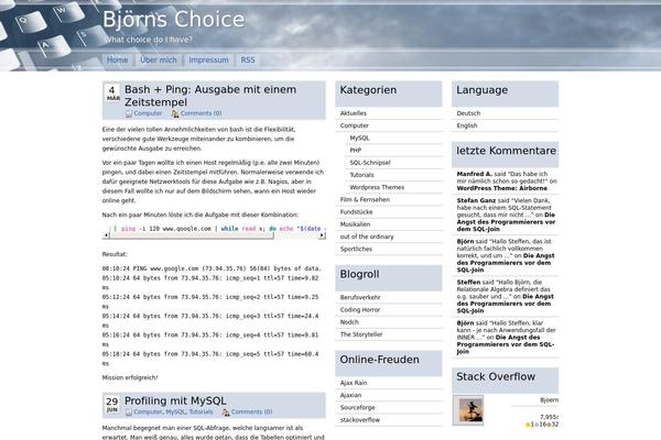bjoerns-choice.de site used Airborne