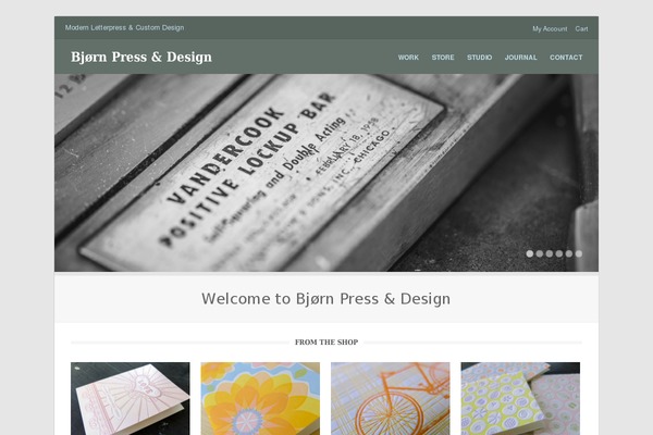 bjornpress.com site used Letterpress