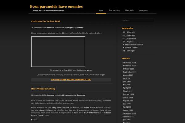 SimpleDark theme site design template sample