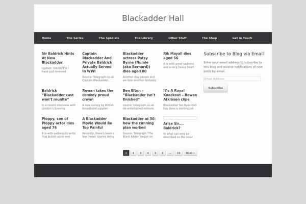 Vantage theme site design template sample