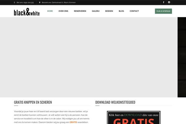 Barber theme site design template sample