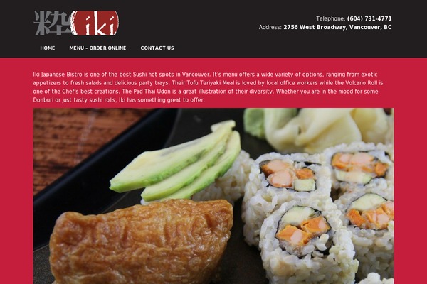 blackdragonsushi.ca site used Restaurateur